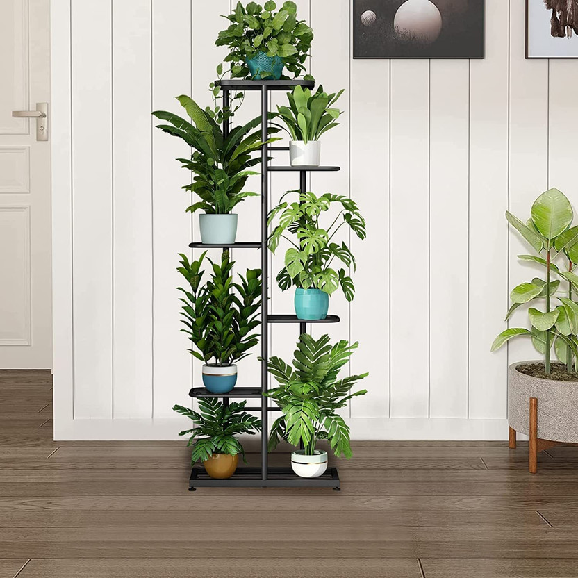Rahat Handicraft Metal Plant stand for outdoor | Plant Container Organizer | Storage Holder | Plant Container Set(Metal)