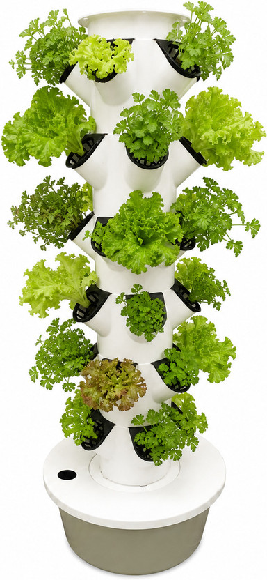 Vertical Hydro Farms t Food-Grade 30 planter Vertical Hydroponic and Aeroponic Tower Plant Container Set(Plastic)