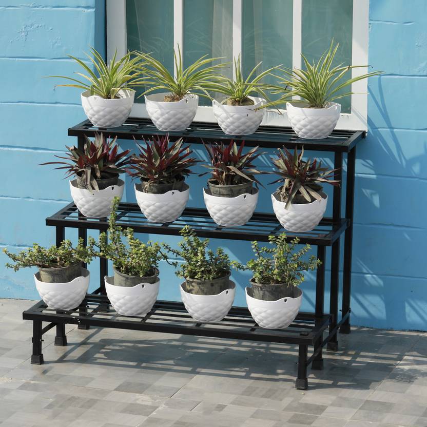 TRUPHE 3 STEP Indoor/Outdoor Flower Pot Stand, Plant Stand, Gamla Stand