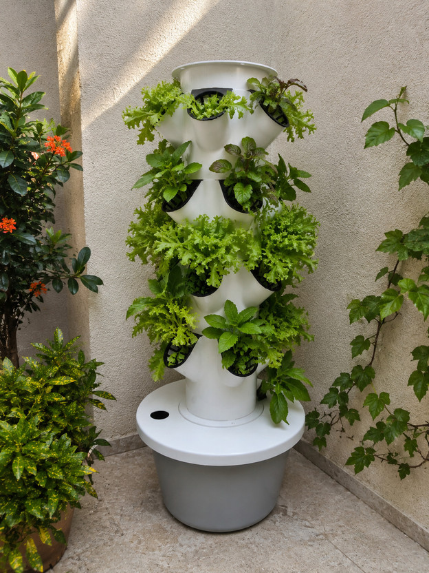 Urban Hydro Towers 20-planter Food Grade Aerophonic and Hydroponic Tower Kit Plant Container Set(Plastic)