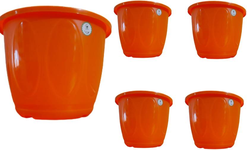Audbhidhi Eco Plastic Gamla Flower Pots 10 Inches For Indoor Outdoor