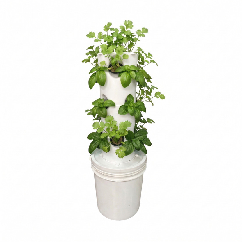Green warrior 12 Planter Aeroponics and hydropponics tower for home Plant Container Set(Plastic)