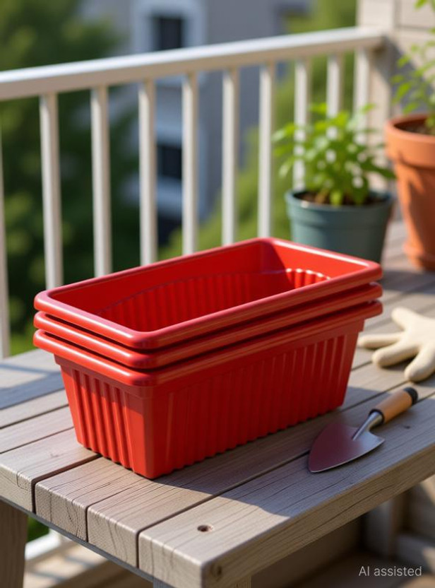 NurseryNamo NurseryNamo Nurserynamo RED Plastic Pots withs seeds free for Plants, Jupiter Flower Pots Plant Container Set(Pack of 2, Plastic) - Flipkart Deal