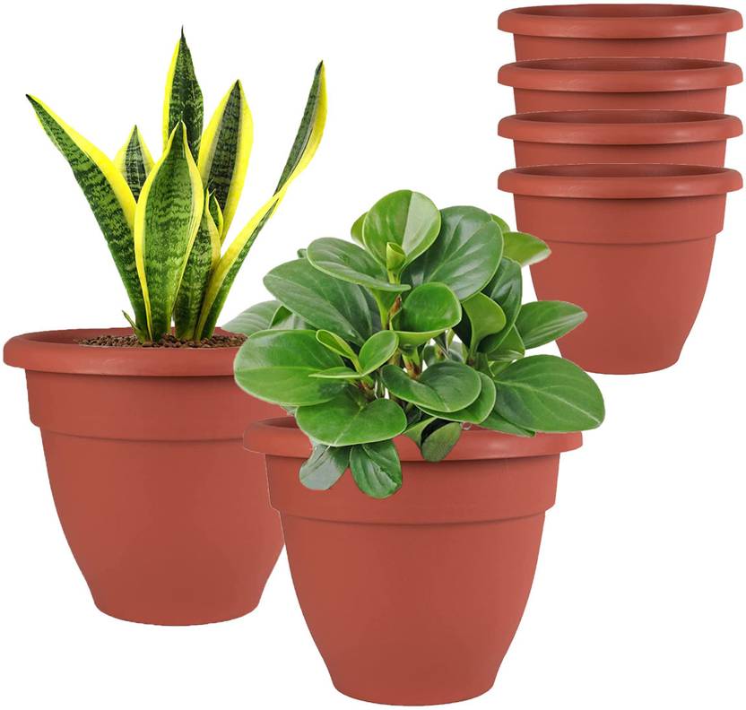 Urban Infotech 18 Inch Red Gamla Plastic Planters Big Size Flower Pot
