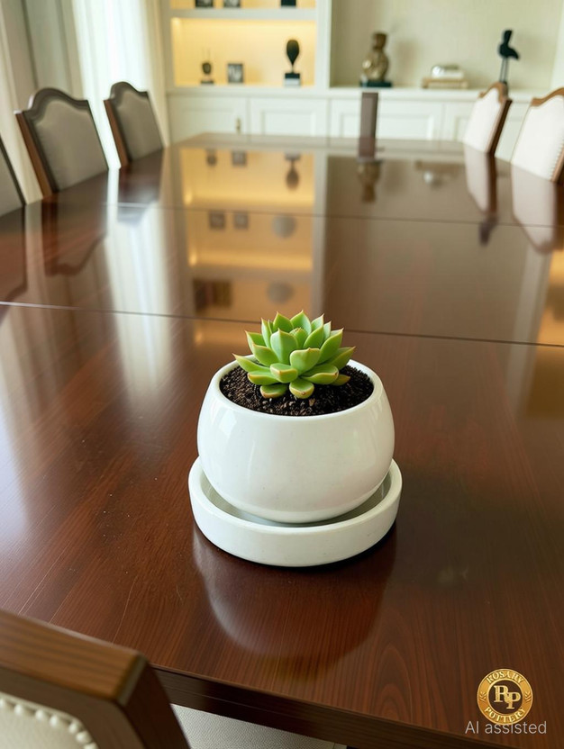 ROSARY POTTERY Premium Ceramic Planter | Indoor & Outdoor | Drainage Hole | Plant Container Set(Ceramic)