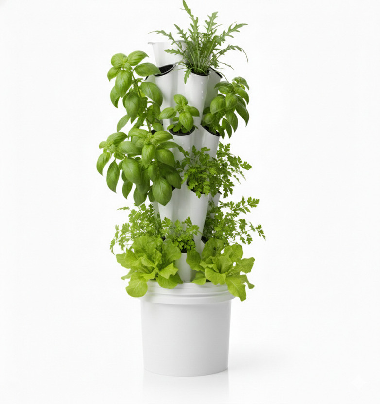 Green warrior 20 Planter Aeroponics and hydroponics tower for home Plant Container Set(Plastic)