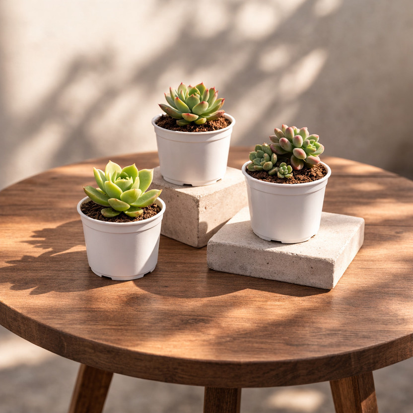 TOFOH Succulents Plant(Hybrid, Pack of 3)