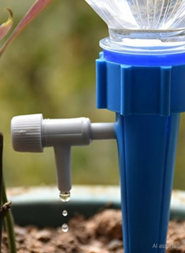 Delidge Drip Irrigation System Plant Waterers DIY Automatic drip Water Spikes Taper Watering Plants Automatic houseplant Watering 4pcs/Set Drip Irrigation Kit