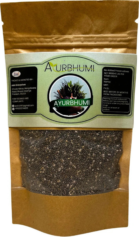AyurBhumi Organic Chia Seeds, Raw & Natural, Ideal for Weight Loss Seed(100 g)