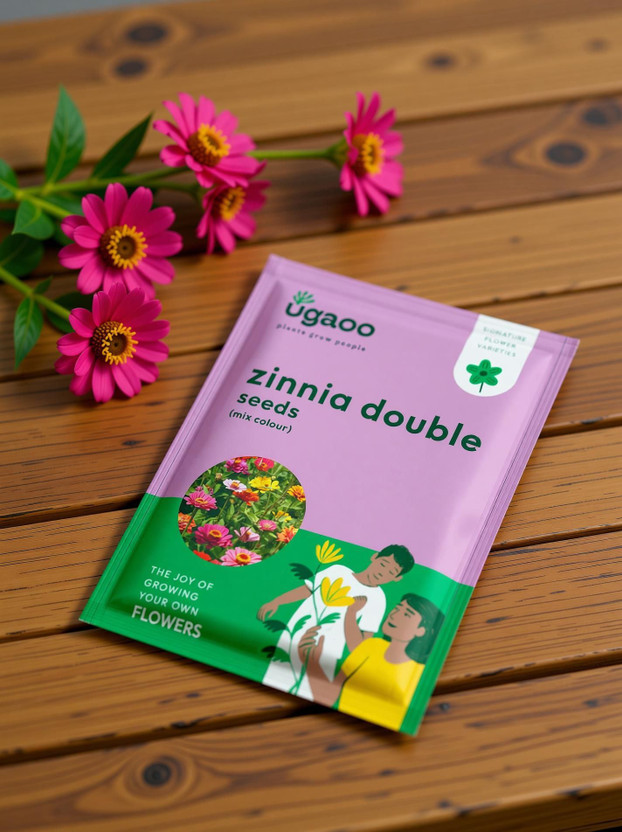 UGAOO Zinnia Double Flower Seeds Seed(200 per packet)