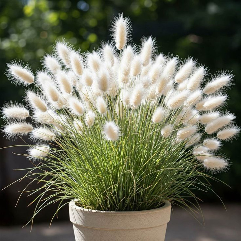 Radha Krishna Agriculture RADHA KRISHNA AGRICULTURE® Imported White Color Ornamental Grass Seed(5 g)