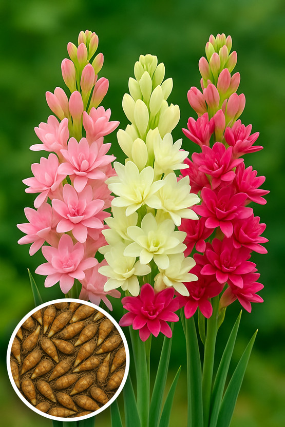 Seedsilk Rajnighandha or Tuberose Flower Bulbs Seed(5 per packet)