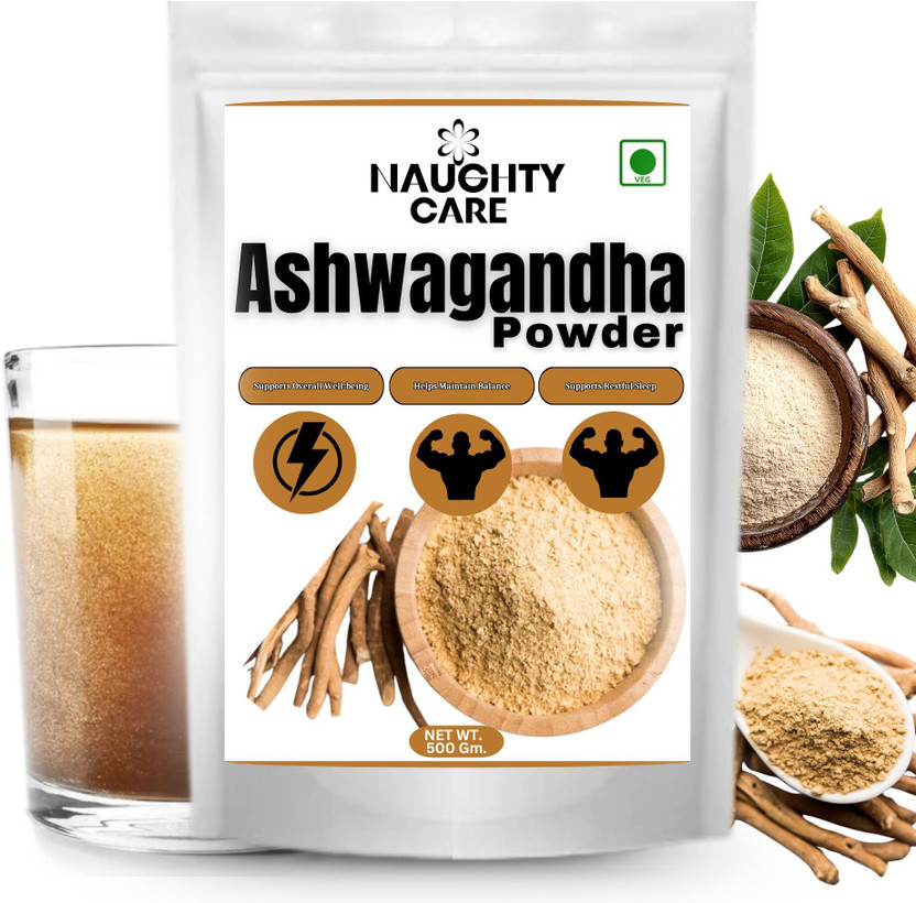 NaughtyCare NaughtyCare Ashwagandha Powder – Herbal Root Powder Ashwagandha Powder Seed(500 g) - Flipkart Deal