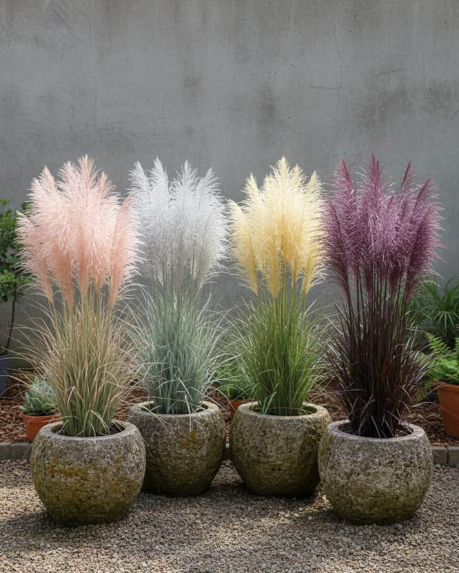Radha Krishna Agriculture RADHA KRISHNA AGRICULTURE® Imported Mix Color Pampas Grass Seed(50 per packet)