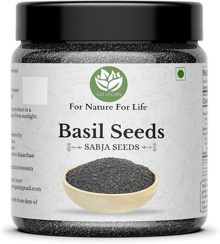 go vegan BASIL SEEDS, SABJA SEEDS, FALOODA, TAKMARIYA Seed Seed(220 g)