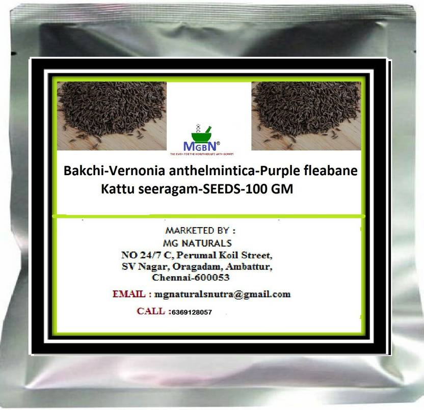 MGBN Bakchi Vernonia anthelmintica Purple fleabane Kattu seeragam SEEDS