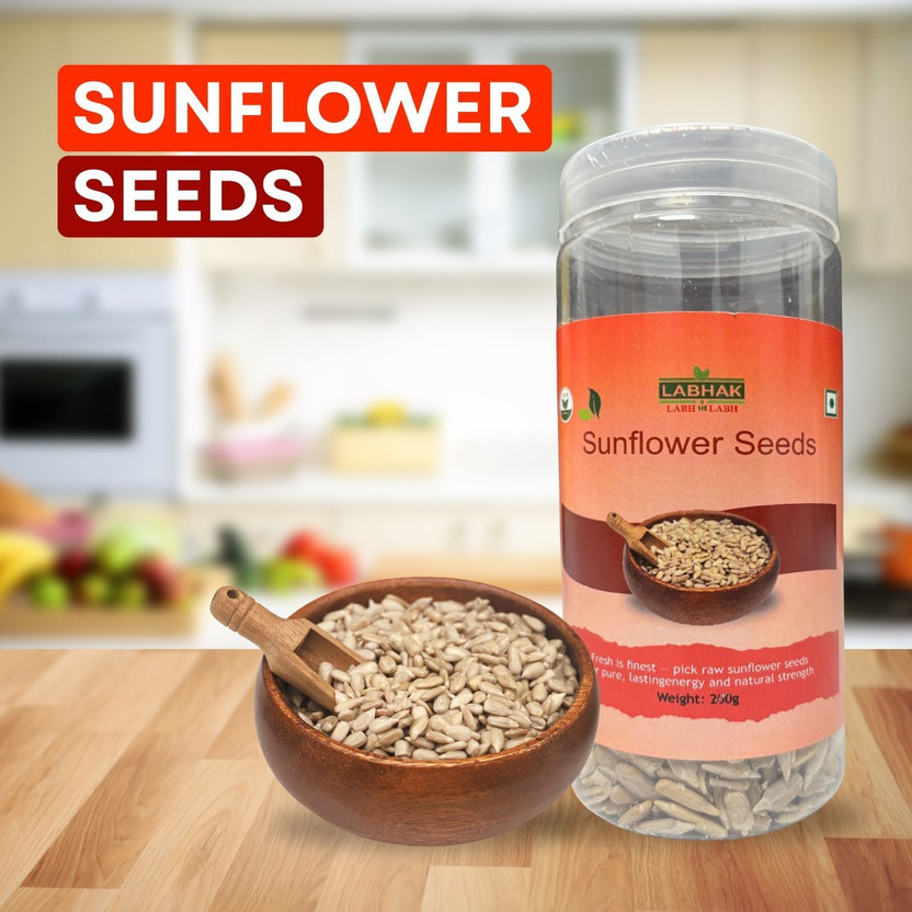 LABHAK Raw Sunflower Seeds, Healthy Seeds, Rich in Calcium, High in Fibre & Protein Seed(200 g)