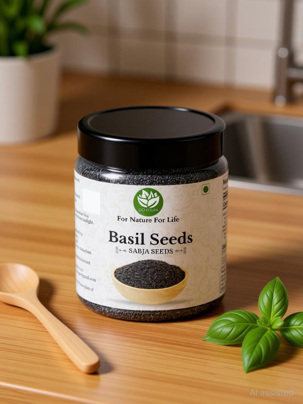 go vegan BASIL SEEDS, SABJA SEEDS, FALOODA, TAKMARIYA Seed(300 g)