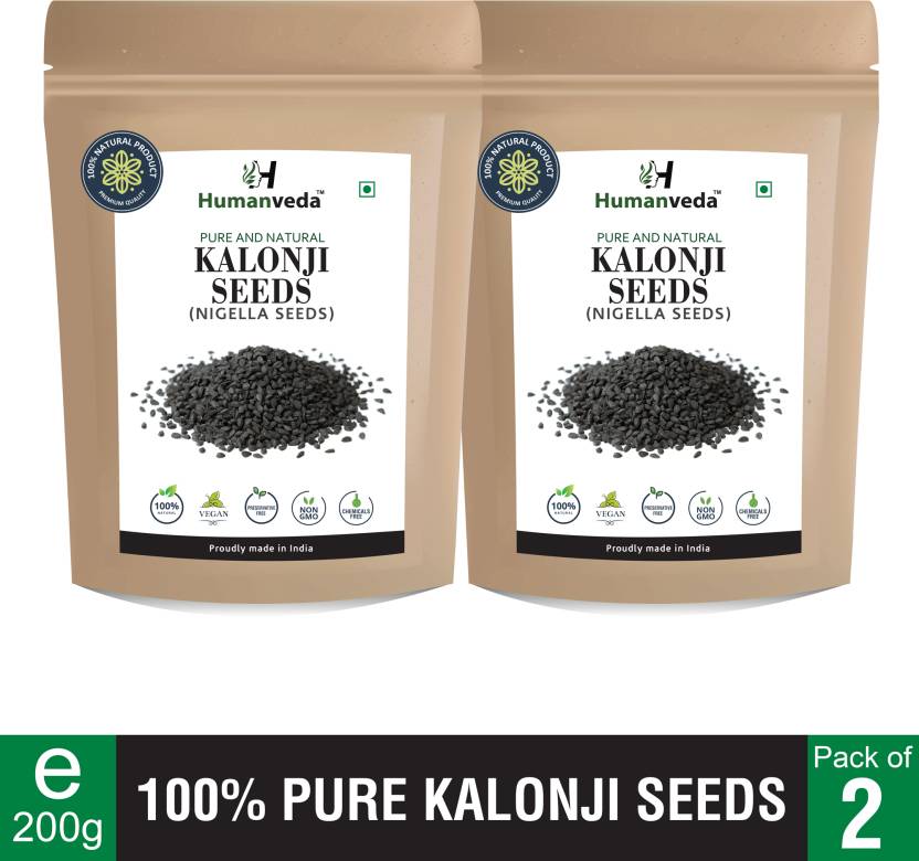 Humanveda Kalonji - Nigella Seeds - Black Cumin Seeds for Calcium ...