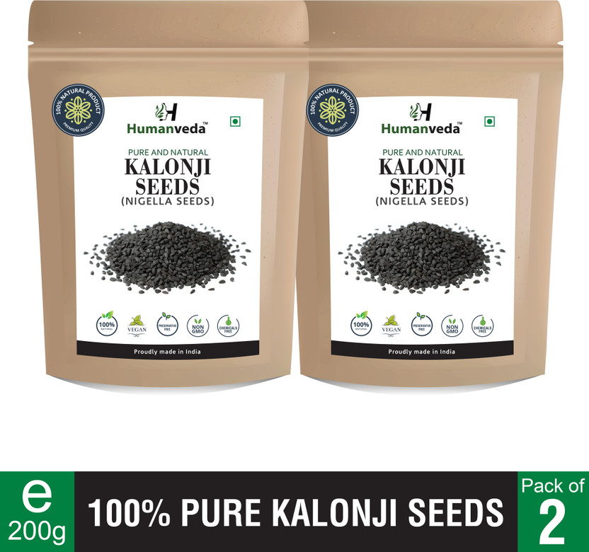 Humanveda Humanveda Kalonji - Nigella Seeds - Black Cumin Seeds for Calcium , Vitamin (RAW) Seed(200 g) - Flipkart Deal