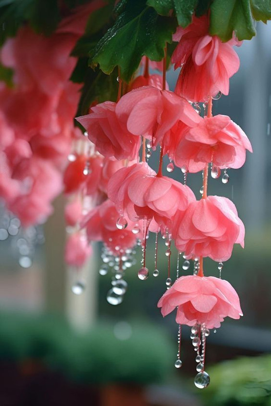 Radha Krishna Agriculture RADHA KRISHNA AGRICULTURE® Imported Light Red Color Weeping Begonia Flower Bulbs Seed(2 per packet)