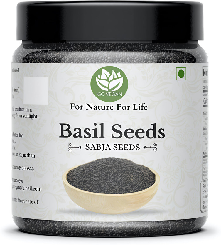 AnnieHerbs Basil Seeds | Sabja Seeds for Falooda | Tukmaria Seeds for Eating | Takmaria Seed(100 g)