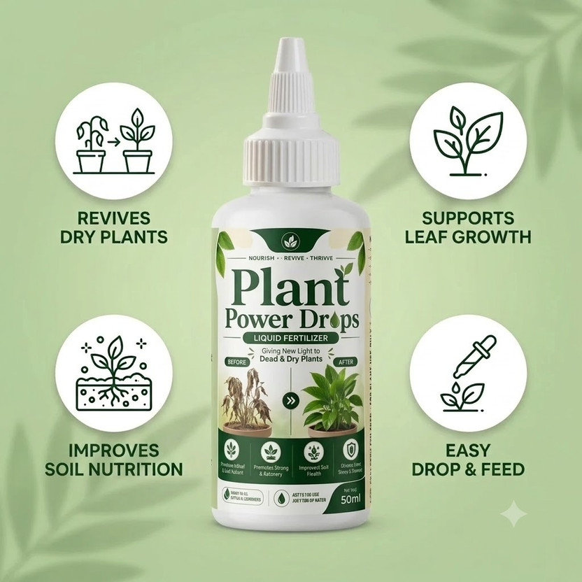 Fedora Plant Power Drops Liquid Fertilizer for Indoor & Outdoor Plants Plant Straightener(Pack of 1)