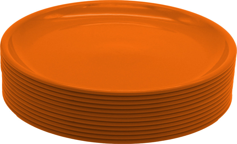 Jaycee Unbreakable Round Full Dinner Plates for Dining Table,Kitchen Dinner Set Dinner Plate(Pack of 12, Microwave Safe)