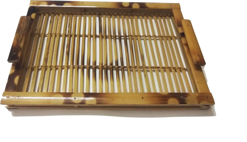 Prakritikbliss Hand Made Beautiful Big Eksel Bamboo tea/Dining Serving Tray