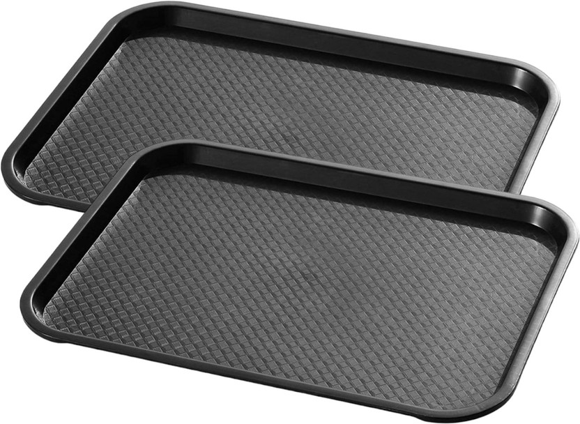 MDNSHO 12×16'' Platter, Serving Tray For Breakfast, Cold-Drink, Restaurant, Hotel, Bar Tray(Pack of 2, Microwave Safe)