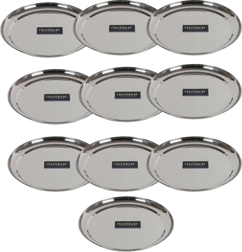 Stainless Steel Plates Rajbhog High Gloss Mirror Finish Plain Dinner