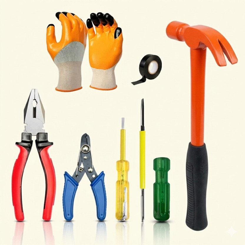 Aaisha Crafts MULTIUSE HAND TOOL AND SAFETY GLOVES Lineman Plier(Length : 11 inch)