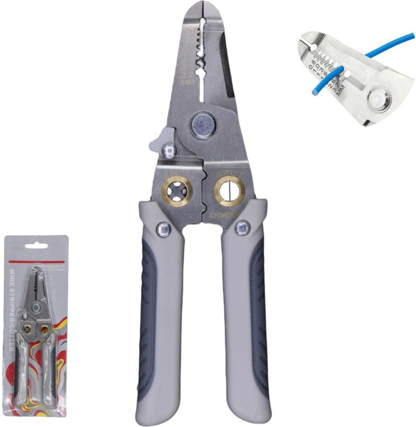 ZWOZX Wire Stripper for Electrician, Multifunction Wire Plier Tool 6 in 1 Punch Plier(Length : 19 inch)