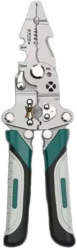 sleepehead All in 1 Multifunction Stainless Steel Wire Stripper Punch Plier(Length : 12 inch)