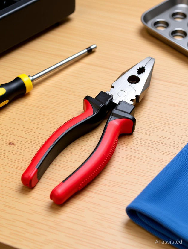 SEASPIRIT pliers, cutting plier, combination plier, long nose plier 8'' Sturdy Steel Long Nose Plier, player tools, player, plash tools, pliers for home Combination Snap Ring Plier(Length : 8 inch)