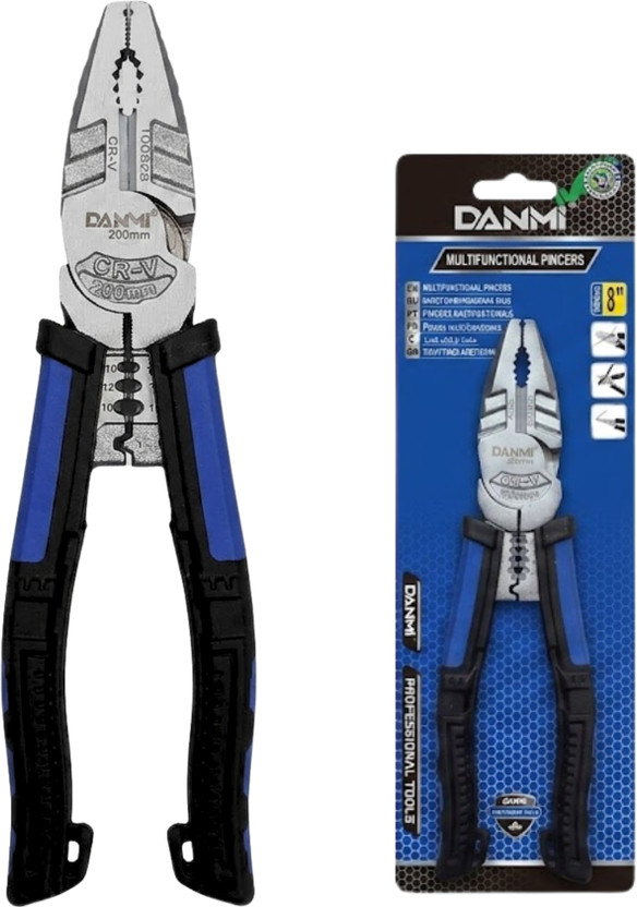 DANMI DANMI Heavy Quality Multi Function Plier/ Wire Stripper Cutter Crimping Tool Lineman Plier(Length : 8 inch) - Flipkart Deal