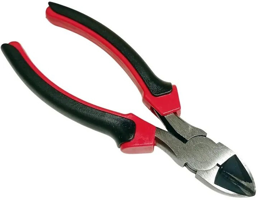 BABA TOOLS Delixi Electric American Diagonal Cutting Plier 6 Inches with Red & Black Handle Diagonal Plier(Length : 6 inch)