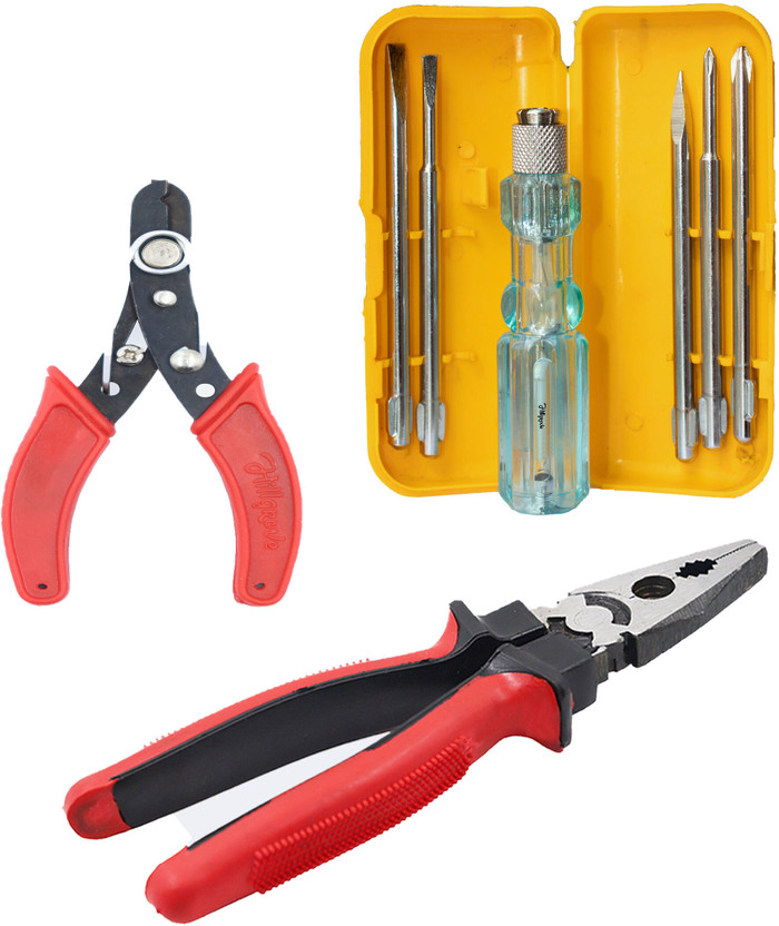 Hillgrove HGCM1316M1 8"inch Combination Pilash Plier with Wire Cutter and Screwdriver Set Lineman Plier(Length : 8 inch)
