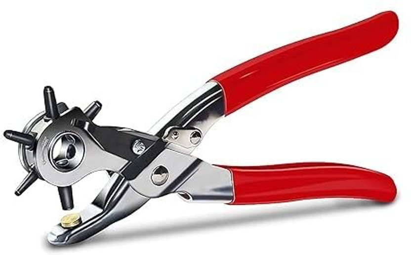 PUHBRHY Leather Hole punching Machine for Belts,Watch Bands,Straps,Dog Collars & Fabric Punch Plier(Length : 8 inch)