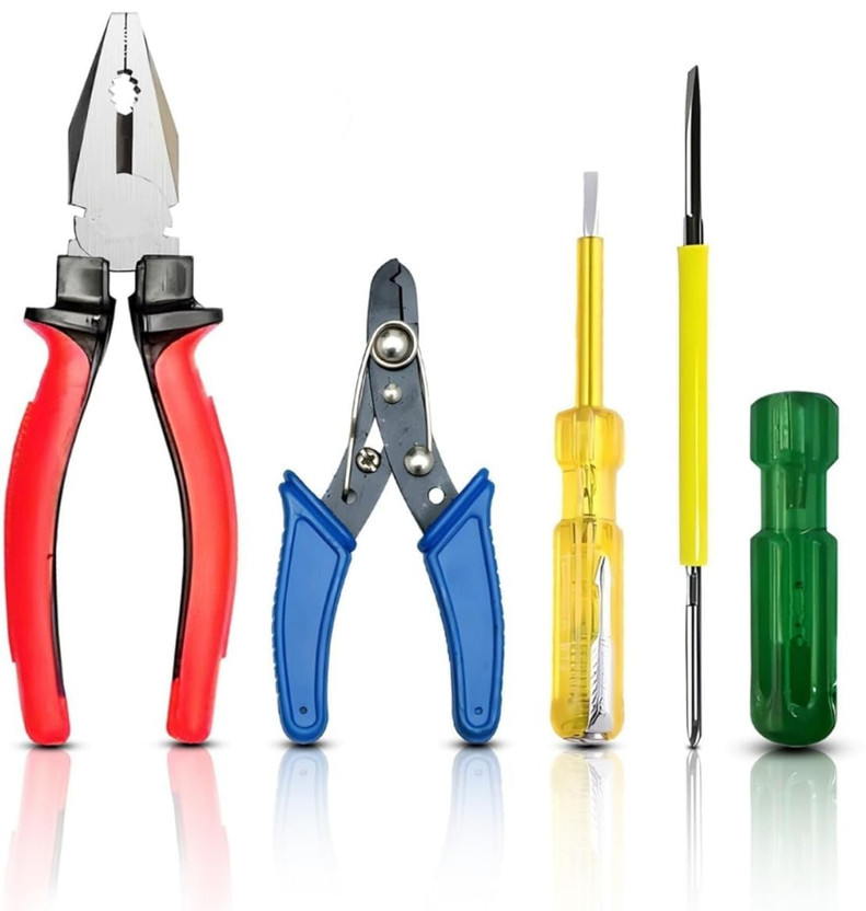 Aaisha Crafts MULTIUSE 4 HAND TOOL SET Lineman Plier(Length : 9 inch)