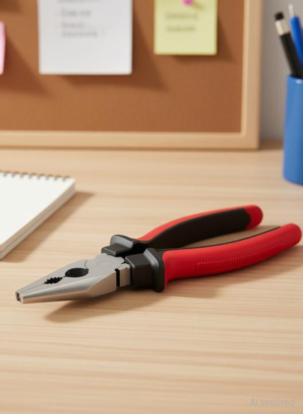 PARADIYA SALES plier, long nose' Steel Long Nose Plier, player tools, player, plash tools Combination Snap Ring Plier(Length : 9 inch)