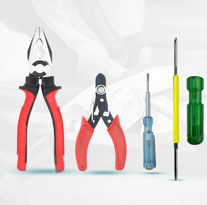 Hillgrove HGCM148M1 Combination Pilash with Wire Cutter,Line Tester,2in1 Screwdriver Lineman Plier(Length : 8 inch)