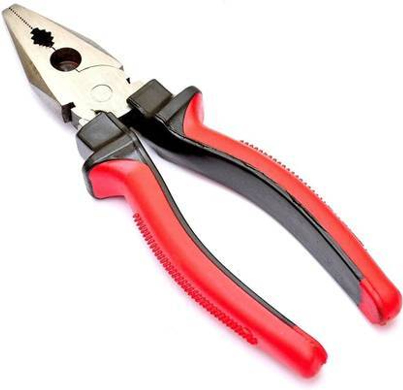 TOOLBUX Heavy Duty 8-Inch Steel Combination Plier for Electrical & Mechanical Work Lineman Plier(Length : 8 inch)