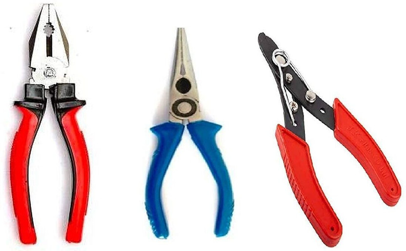 Exotic Arcade Combo of 8" Combination & 6" Needle Nose Plier & 6" Wire Cutter | Best Quality Hand Tool Kit(3 Tools)