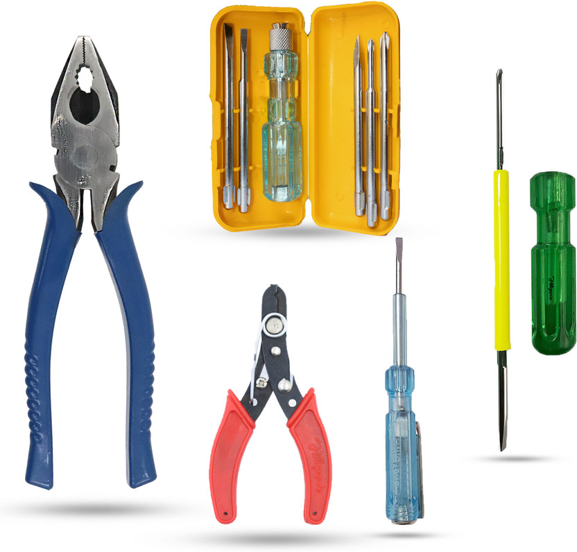 Hillgrove Hillgrove HGCM509M1 8"inch Pilash Hand Tool with Wire Cutter,Line Tester, Screwdriver Kit Lineman Plier(Length : 8 inch) - Flipkart Deal