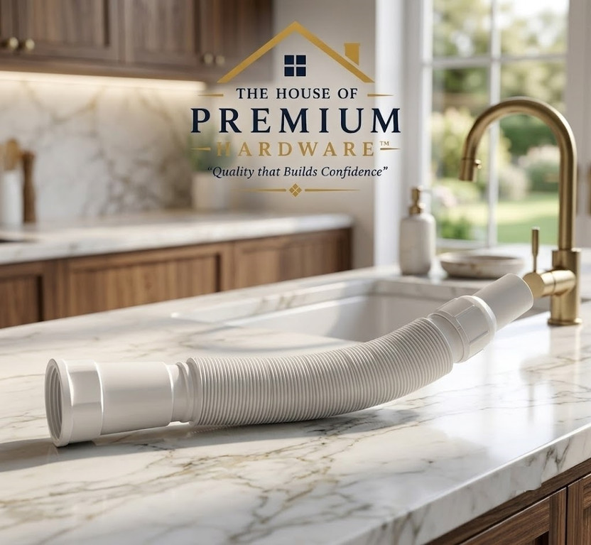 The House Of Premium Hardware 40 Inch Flexible Waste Pipe Leak Proof Sink Drain Pipe 40 mm Plumbing Pipe(Plastic)