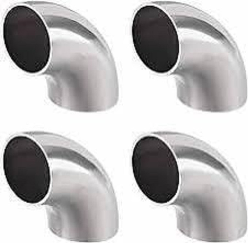 KULDEEP Stainless Steel 304 Elbow Pipe Fitting, 19mm OD, 16 SWG, Glossy Finish, Pack 4 20 mm Plumbing Pipe(Stainless Steel(SS))