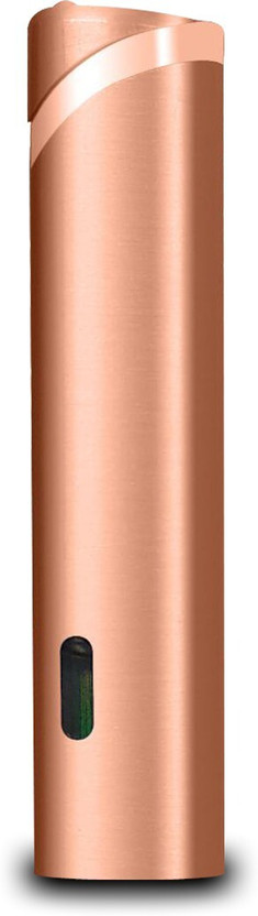 TrustShip Refillable Butane Gas Pocket Size Windproof Jet Flame Cigarette Light with Fuel Indication Window Visit Website www.myfirstdot.com Pocket Lighter(Copper)