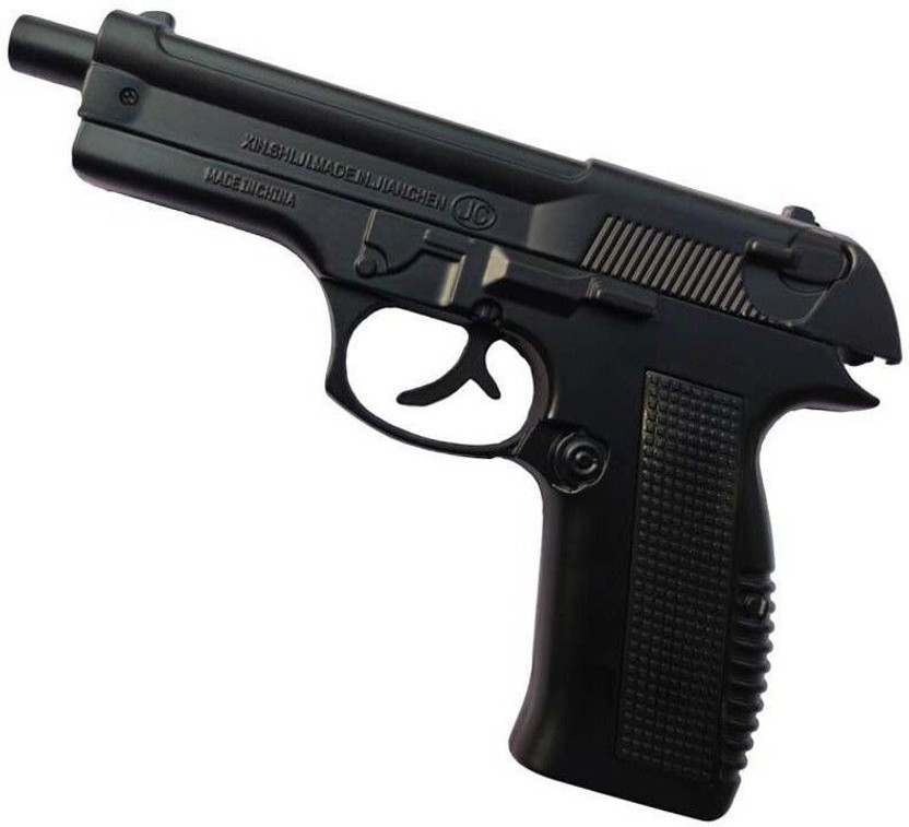 doogle Z-Black Heavy Metal Full Cock Pistol Gun Lighter With Windproof Flame Reffilable Gun Lighter with Barrell pull Back Pocket Lighter(Z-Black)