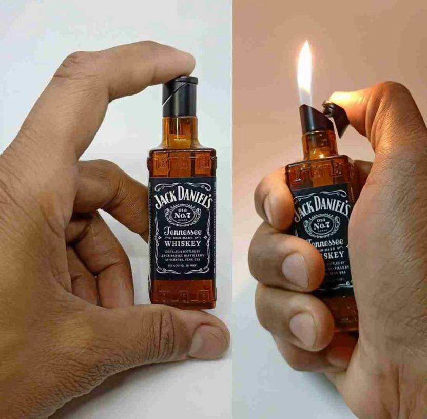 GOOD THINGS Unique Cigarette Lighter Jack Daniel's Bottle Shape Pocket